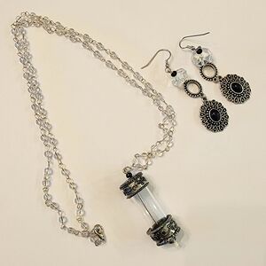 Fillable Vial Necklace Free Earrings
